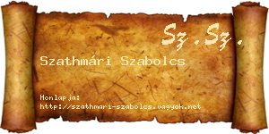 Szathmári Szabolcs névjegykártya